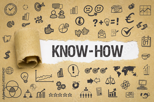 Know-How / Papier mit Symbole