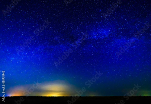 Milky way and starry sky.