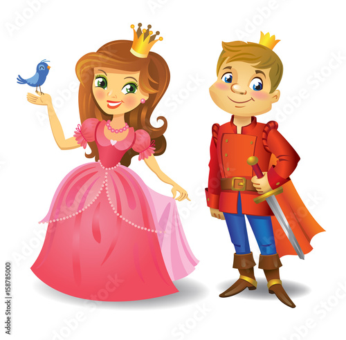 Beautiful princess and prince