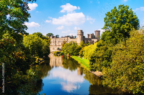 Warwick, UK. Castle of Warwick with river