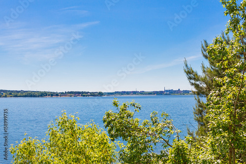 Berdskiy Bay. Overlooking the river Berd and the city Berdsk