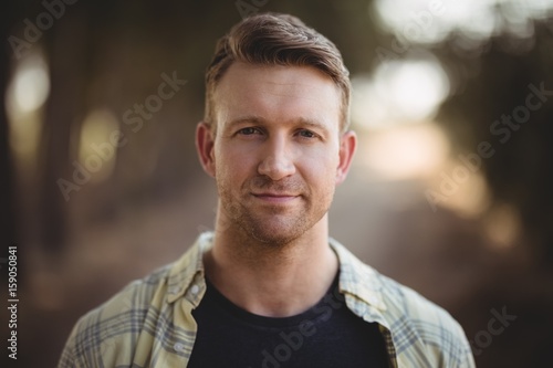 Portrait of handsome young man at olive farm