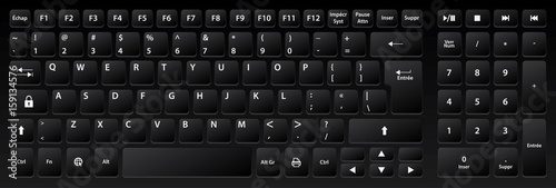 Clavier qwerty noir