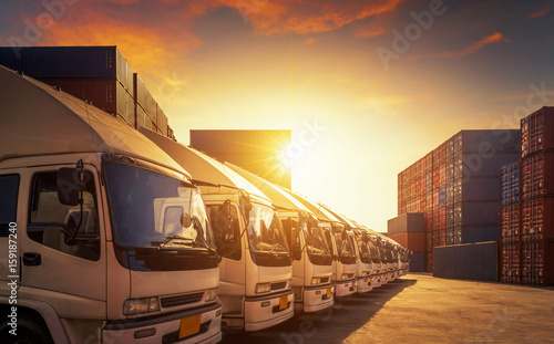 Truck - Freight transportation in port.