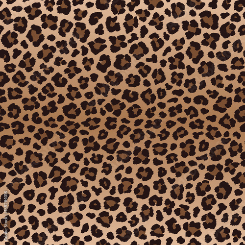Dark brown irregular leopard seamless pattern, vector