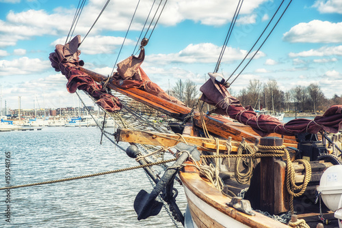 Wooden Sailing ship Bowsprit
