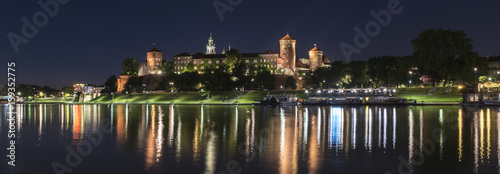 Panorama of Wawel Royal castle in Krakow, Poland