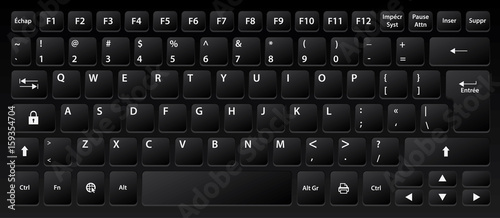 Clavier qwerty noir