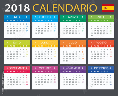 Calendar 2018 - Spanish version