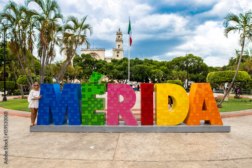 place principale de Merida au Mexique