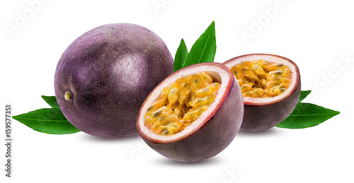 Passion fruit isolated on white