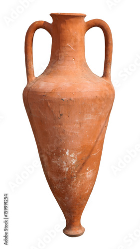 Ancient amphora isolated