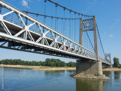 Suspension bridge over the river Loire, Ancenis, France