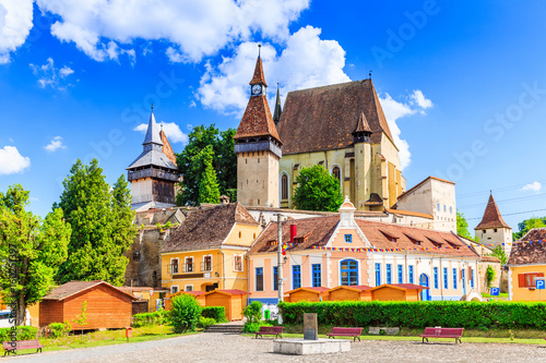 Biertan, Romania. Saxon village with the fortified church in Transylvania.