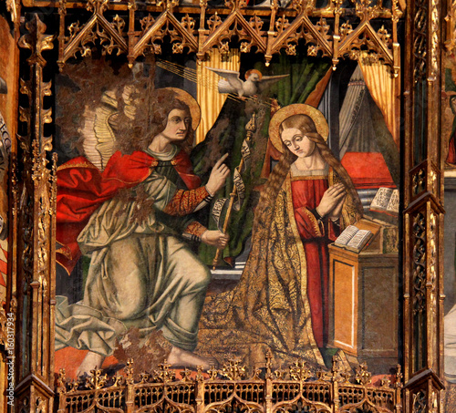 annunciazione; pannello di retablo; chiesa romanica di Santa Maria del Regno ad Ardara (Sassari, Sardegna)