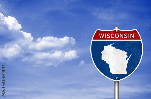 Wisconsin road sign map