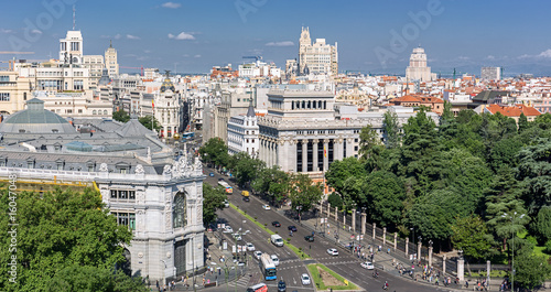 Madrid, Aerail View over Gran Via, Spain