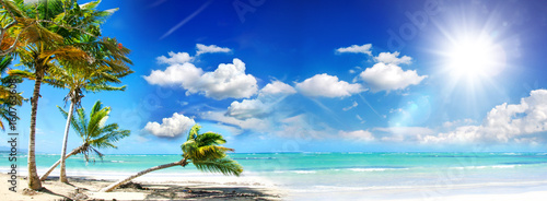 Holidays, tourism, happiness, joy, relaxing, time out, meditation: dream vacation at a secluded beach in the Caribbean :)