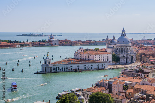 Venedig Santa maria della salute und Kanal von oben