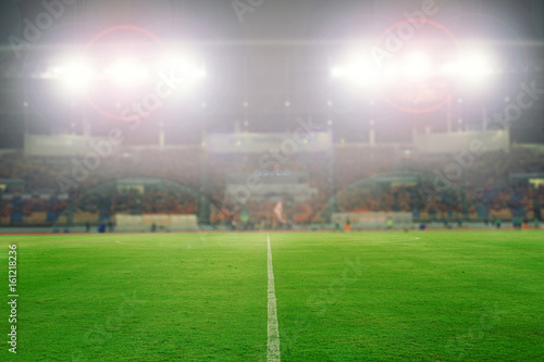  Blurry of football and soccer stadium for background ,soft focus