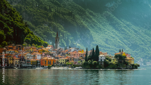 Town of Varenna town at Lake como,Italy. scenic landscapes of Lago di Como - Cadenabbia, Italy