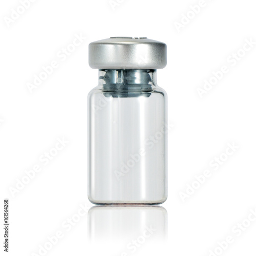 Glass medical ampoule vial with aluminium cap