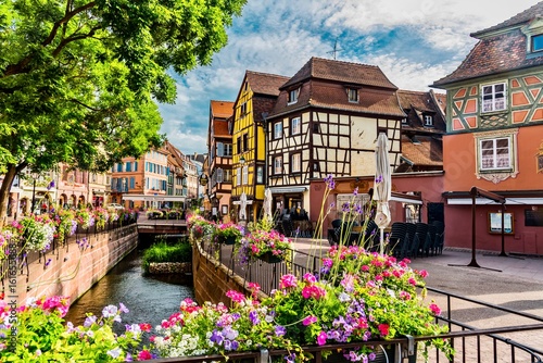 Old houses and canal, Colmar, France