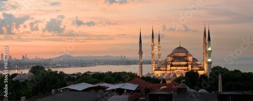 Sultan Ahmed Mosque panorama