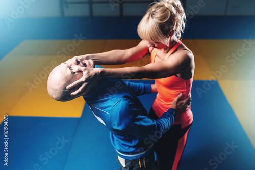 Women self defense technique, martial art