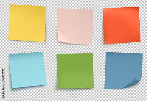 Multicolor post it notes