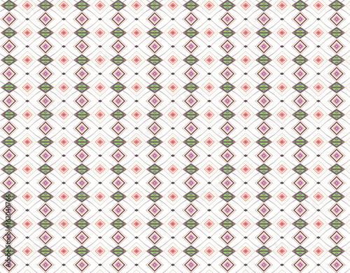 Background Diamond Pattern in green, pink, and white