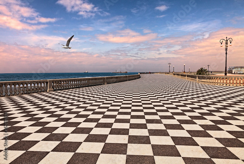 Promenade of Livorno (Leghorn), Tuscany, Italy