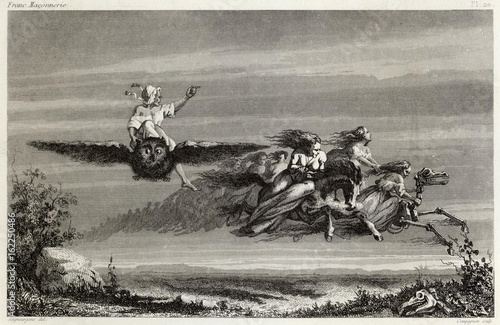 Witches fly to Sabbat on a variety of unusual transport.