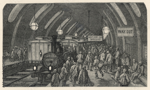 Workmens Train Baker St. Date: 1870