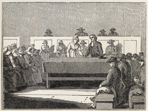 Quaker wedding . Date: 1835