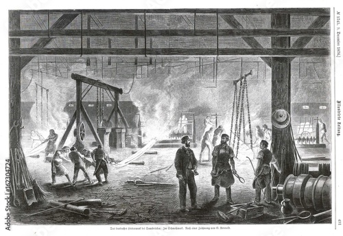 Saarbrucken Ironworks. Date: 1876