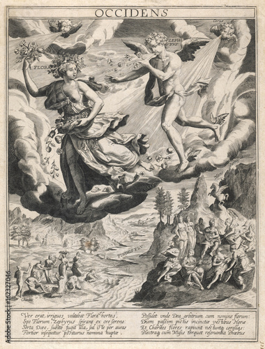 Myth - Zephyrus. Date: circa 1640