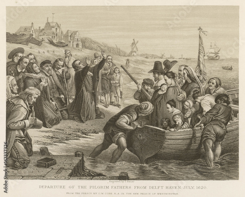 Pilgrim Fathers at Delft Netherlands.. Date: July 1620