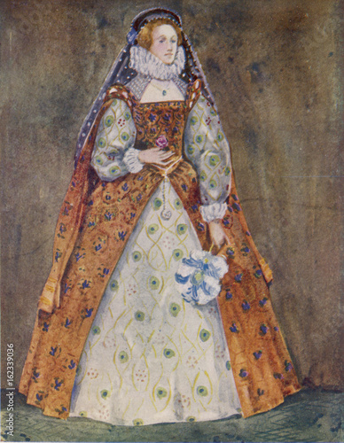 Englishwoman 1580. Date: circa 1580