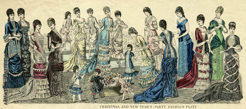 Paris fashion plate 1878. Date: 1878