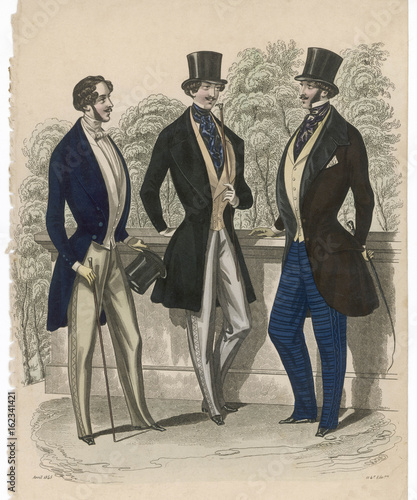 Fashion Plate - 1845 - Men. Date: 1845