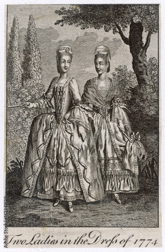 Ladies Fashions 1774. Date: 1774