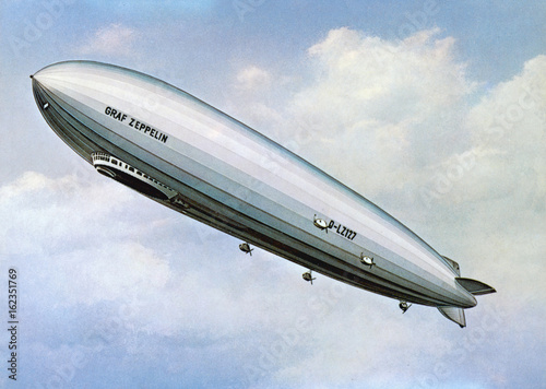 Zeppelin LZ 127 - Postcard. Date: 1928