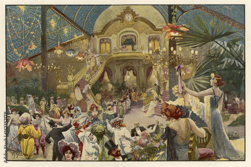 Lavish carnival in Nice France. Date: 1904