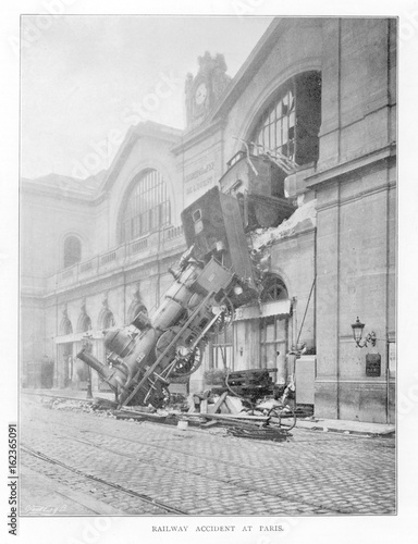 Montparnasse Accident. Date: 1895