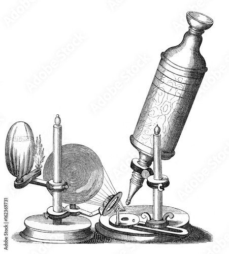 Robert Hooke - Microscope. Date: 1664