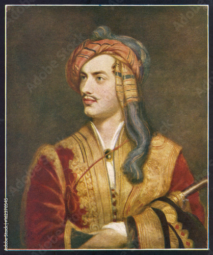 Lord Byron - Greek Costume. Date: 1788-1824