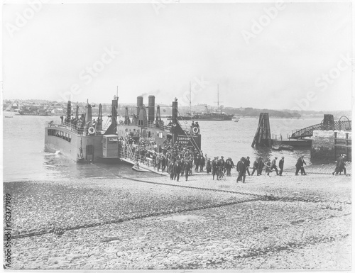Torpoint Ferry Plymouth Harbour Devon. Date: 1926