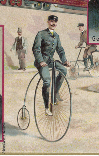 Penny Farthing Colour. Date: circa 1880