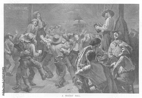 Miners Dancing Together. Date: 1849